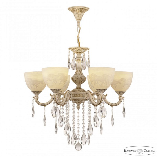 Подвесная люстра Bohemia Ivele Crystal AL7801 белый арт. AL78101/6/175 B WMG P1 U Horse