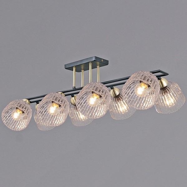 Люстра на штанге ILLUMICO  бронза арт. IL0794-8CSQ-25BKAB ELITE