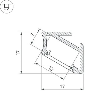 Профиль Arlight ALM черный арт. 026694(1)