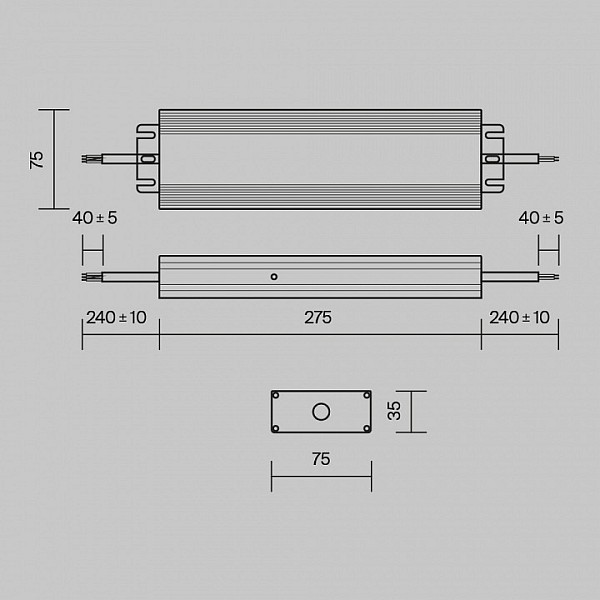 Блок питания Maytoni Power Supply Magnetic серый арт. PSL008-250W-48V-IP67