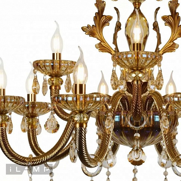 Подвесная люстра iLamp Asia бронза арт. 81069-8+4 BR