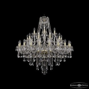 Подвесная люстра Bohemia Ivele Crystal 1415 золото арт. 1415/20+10+5/360 G