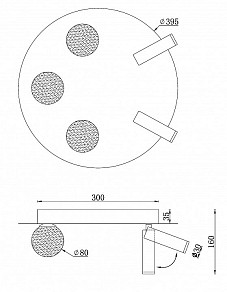 Потолочная люстра iLedex Telescope золото арт. D4774-40 SGD