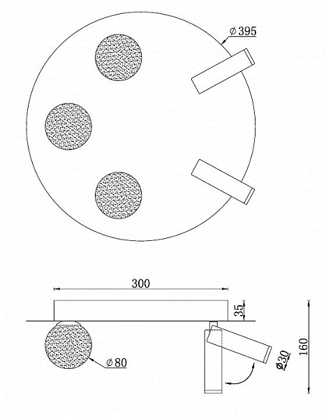 Потолочная люстра iLedex Telescope золото арт. D4774-40 SGD