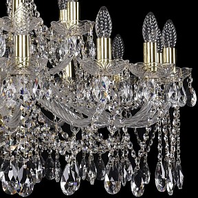 Подвесная люстра Bohemia Ivele Crystal 1413 золото арт. 1413/16+8/360/G
