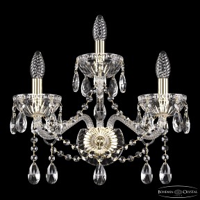 Бра Bohemia Ivele Crystal 5413 золото арт. 5413B/2+1/165 G Clear/M-1G