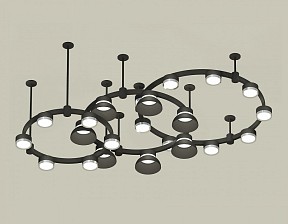 Подвесная люстра Ambrella Light XR черный арт. XR92222010