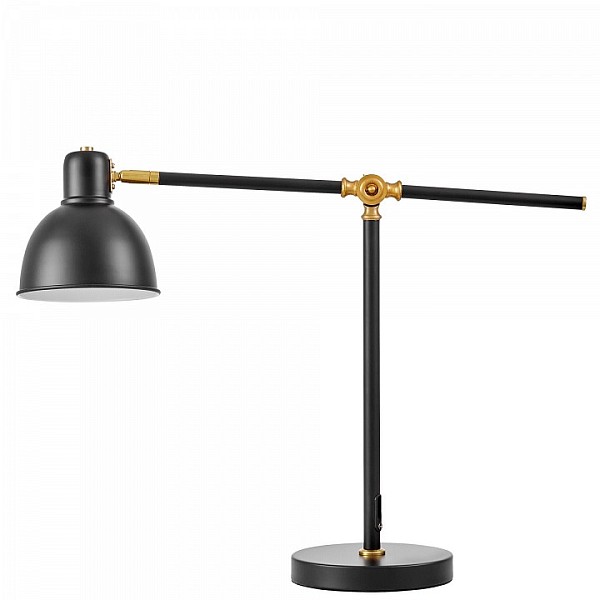 Настольная лампа офисная LUMINA DECO ZULA латунь арт. LDT 7736-1 BK+MD