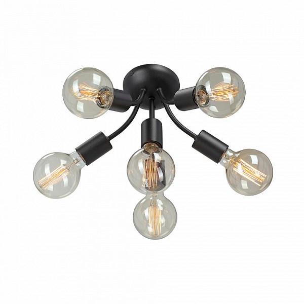 Потолочная люстра Vitaluce V3927 черный арт. V3927-1/6PL