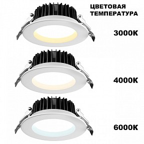 Встраиваемый светильник Novotech Drum белый арт. 359414