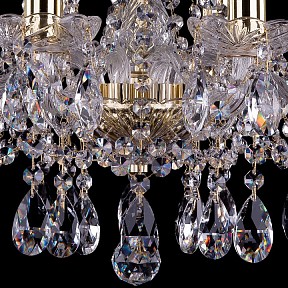 Подвесная люстра Bohemia Ivele Crystal 1413 золото арт. 1413/8/165/G