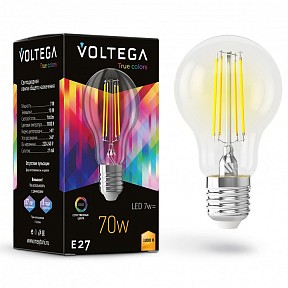 Лампа светодиодная Voltega General purpose bulb E27 7W High CRI  арт. 7217