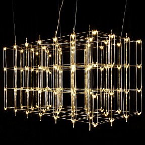 Подвесная люстра O-LUCE Cosmic Glass ячейка 20*20 см золото арт. 11787611-6
