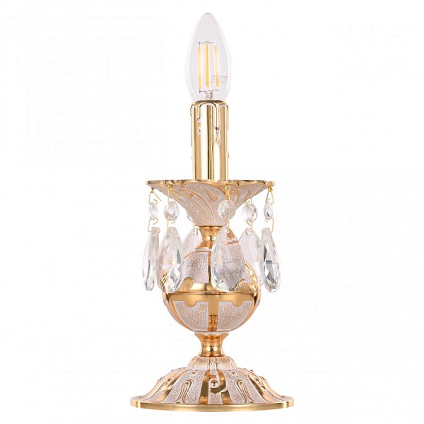 Настольная лампа декоративная Bohemia Ivele Crystal AL77 золото арт. AL77500L/1-23 GW
