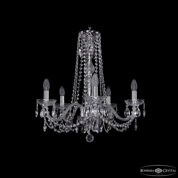 Подвесная люстра Bohemia Ivele Crystal 1402 никель арт. 1402/5/195/h-58 Ni