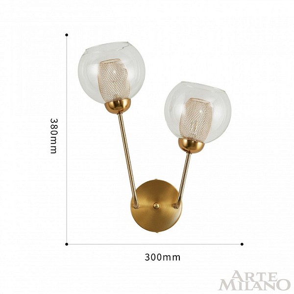 Бра Arte Milano Neapolis-72880 золото арт. 272880/2B GD