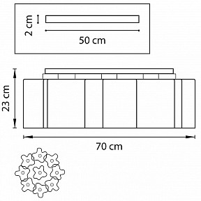 Потолочная люстра Lightstar Nubi кремовый арт. 802093