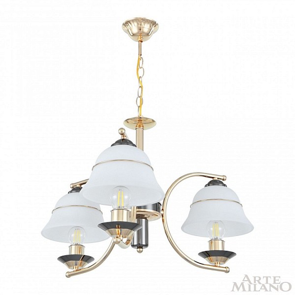 Подвесная люстра Arte Milano Florentia-1240 золото арт. 301240/3 Bk/Gd
