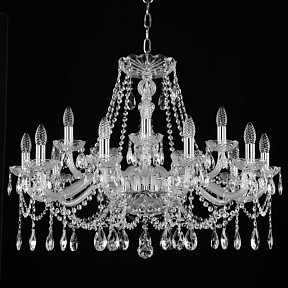 Подвесная люстра Bohemia Ivele Crystal 107 никель арт. 107/10+5/300 Ni