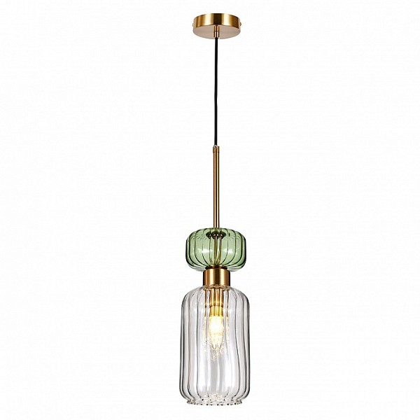 Подвесной светильник Escada  бронза арт. 1141/1S Green/Clear