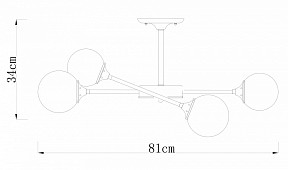 Люстра на штанге Arte Lamp Marco латунь арт. A2703PL-6SG
