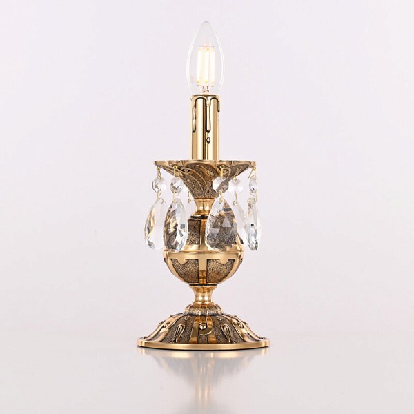 Настольная лампа декоративная Bohemia Ivele Crystal AL77 золото арт. AL77500L/1-23 GB