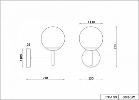 Бра F-promo Sheeny черный арт. 3088-1W