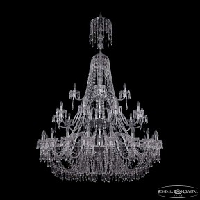 Подвесная люстра Bohemia Ivele Crystal 1403 никель арт. 1403/20+10+5/530/XL-203/3d Ni