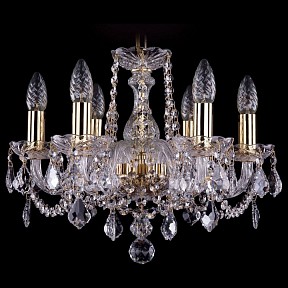 Подвесная люстра Bohemia Ivele Crystal 1402 золото арт. 1402/6/141/G/Leafs