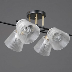 Люстра на штанге ILLUMICO IL0845 золото арт. IL0845-6CSQ-25BKAB ELITE
