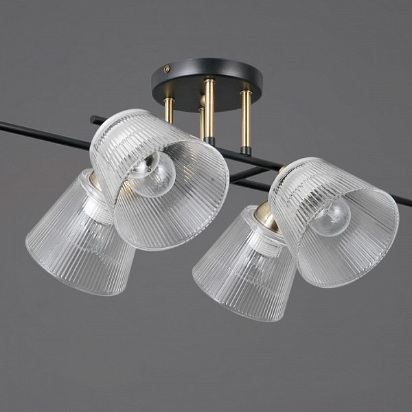 Люстра на штанге ILLUMICO IL0845 золото арт. IL0845-6CSQ-25BKAB ELITE