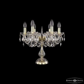 Настольная лампа декоративная Bohemia Ivele Crystal 1402 золото арт. 1402L/6/141-39 G
