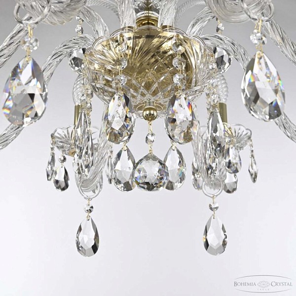 Подвесная люстра Bohemia Ivele Crystal 118 золото арт. 118/8/240 G