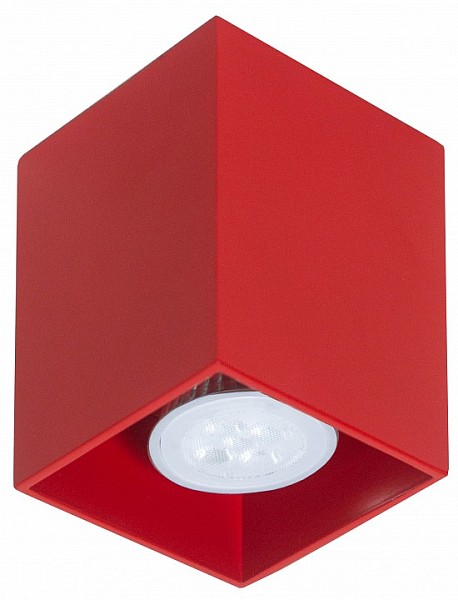 Накладной светильник TopDecor Tubo8 SQ красный арт. Tubo8 SQ P1 09