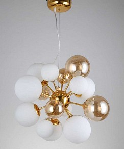 Подвесная люстра LUMINA DECO Galaksida золото арт. LDP 8565-10/16 GD+TEA