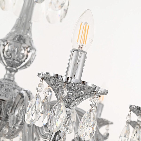Подвесная люстра Bohemia Ivele Crystal AL7801 никель арт. AL78101/12/300 A Ni