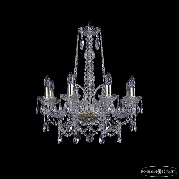 Подвесная люстра Bohemia Ivele Crystal 1411 золото арт. 1411/8/195/h-65 G