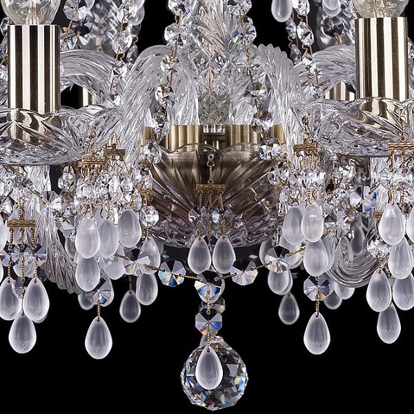 Подвесная люстра Bohemia Ivele Crystal 1410 золото арт. 1410/10/240/Pa/V0300