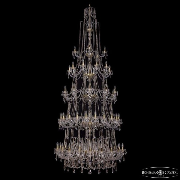 Подвесная люстра Bohemia Ivele Crystal 1411 золото арт. 1411/20+20+10+10+5/460/5d G