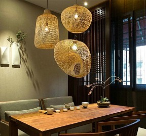 Подвесной светильник Inodesign Rattan кремовый арт. INO_Rattan 44.3042