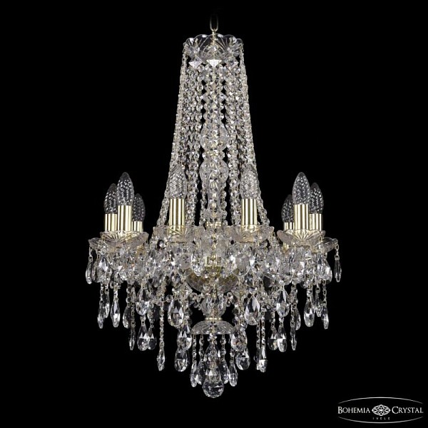 Подвесная люстра Bohemia Ivele Crystal 1415 золото арт. 1415/10/165/h-70 G