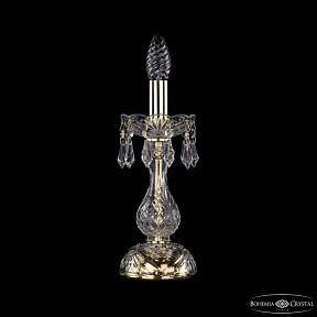 Настольная лампа декоративная Bohemia Ivele Crystal 1403 золото арт. 1403L/1-27 G