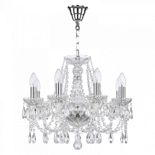 Подвесная люстра Bohemia Ivele Crystal 107 никель арт. 107/8/165 Ni