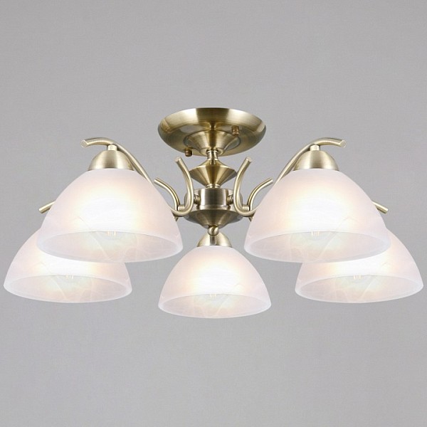 Люстра на штанге ILLUMICO  бронза арт. IL0905-5CSQ-26 AB ELITE