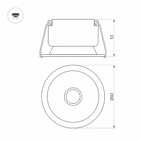 Встраиваемый светильник Arlight HARBOR черный арт. 048283