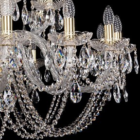 Подвесная люстра Bohemia Ivele Crystal 1402 золото арт. 1402/16+8/400/G