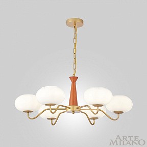 Подвесная люстра Arte Milano AM-Napoli дерево арт. 310166/D780/6 BS/WD
