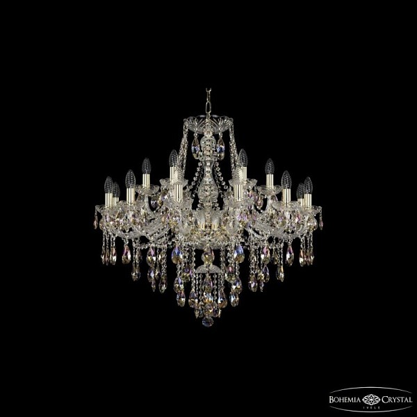 Подвесная люстра Bohemia Ivele Crystal 1415 золото арт. 1415/12+6/300 G K801