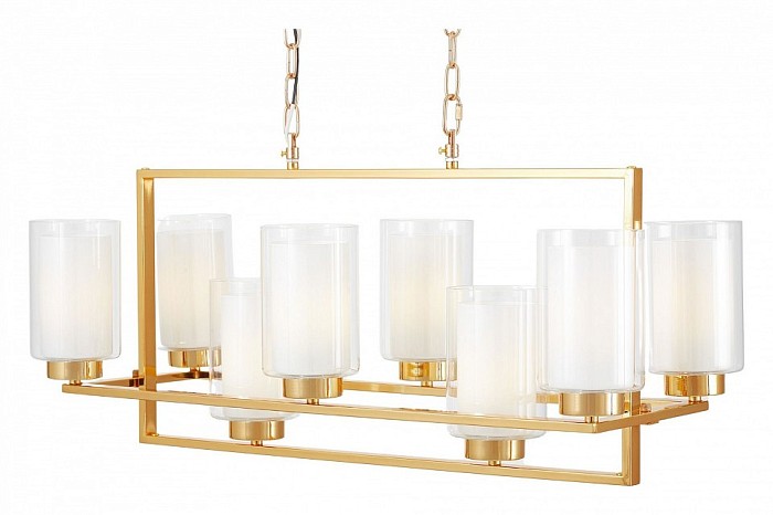 Подвесная люстра LUMINA DECO Lino золото арт. LDP 1239-8 F.GD