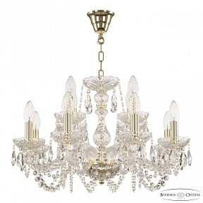 Подвесная люстра Bohemia Ivele Crystal 119 золото арт. 119/8+4/200 G